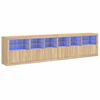 vidaXL Sideboard mit LED-Leuchten Sonoma-Eiche 283x37x67 cm
