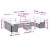 vidaXL Gartensofa-set mit Speicher 11 pcs Schwarz Poly-Rattan
