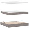vidaXL Aufbewahrungsbett mit Matratze Taupe 200 x 200 cm Holzwerkstoff