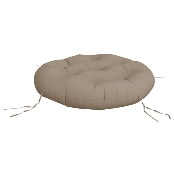 vidaXL Kissen Rund Taupe &Oslash; 60 x 11 cm Oxford-Gewebe