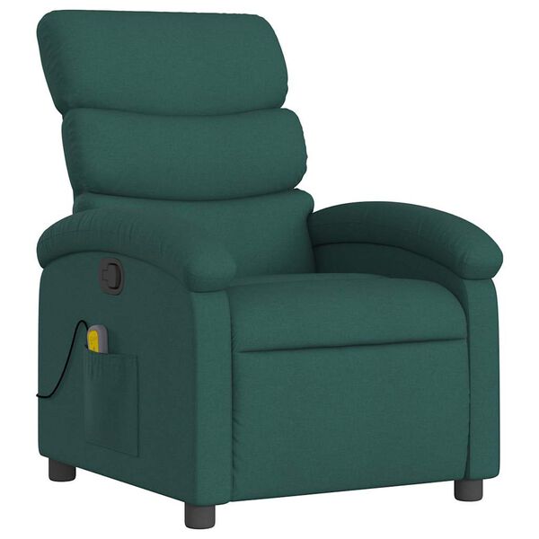 vidaXL Massagesessel Dunkelgr&uuml;n Stoff