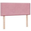 vidaXL Boxspringbett mit Matratze & LED Rosa 120x220 cm Samt