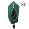 vidaXL Wintervlies mit Rei&szlig;verschluss 2 Stk. 70 g/m&sup2; 3,93x3,5 m