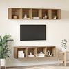 vidaXL TV-Schrankset Wandmontiert 4 pcs Artisan-Eiche Holzwerkstoff