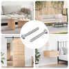 vidaXL Schraube 2 pcs Silber M6 x 50 mm Stahl