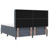 vidaXL Boxspringbett mit Matratze mit LED Dunkelgrau 180 x 200 cm Samt