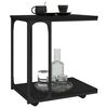vidaXL Beistelltisch mit Rollen Schwarz 50x35x55,5 cm Holzwerkstoff