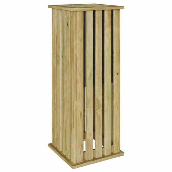 vidaXL Pflanzk&auml;sten Braun 33 x 33 x 85 cm Impr&auml;gniertes Kiefernholz