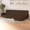 vidaXL Schlafsofa 2-Sitzer mit Fu&szlig;hocker Braun Stoff