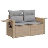 vidaXL Garten-Sofa-Set 10 pcs Beige und Hellgrau 90 x 55 x 71 cm