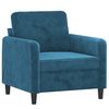 vidaXL 3-tlg. Sofagarnitur Blau Samt