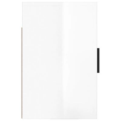 vidaXL Wand-Nachttisch Hochglanz-Weiß 50x30x47 cm