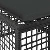 vidaXL 3-tlg. Garten-Ecksofa-Set mit Kissen Schwarz Poly Rattan