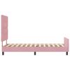 vidaXL Boxspringbett mit Kopfteil Rosa 90 x 200 cm Samt