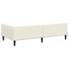 vidaXL Eckbettgestell Creme 80 cm x 200 cm SamtundSperrholz