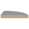 vidaXL Eck-Schweberegale 2 Stk. Grau 35x35x3,8 cm MDF