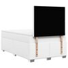 vidaXL Boxspringbett mit Matratze Wei&szlig; 120x190 cm Kunstleder