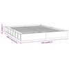 vidaXL Massivholzbett Schwarz 135x190 cm