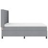 vidaXL LED Boxspringbett mit Matratze Hellgrau 140 x 190 cm Stoff