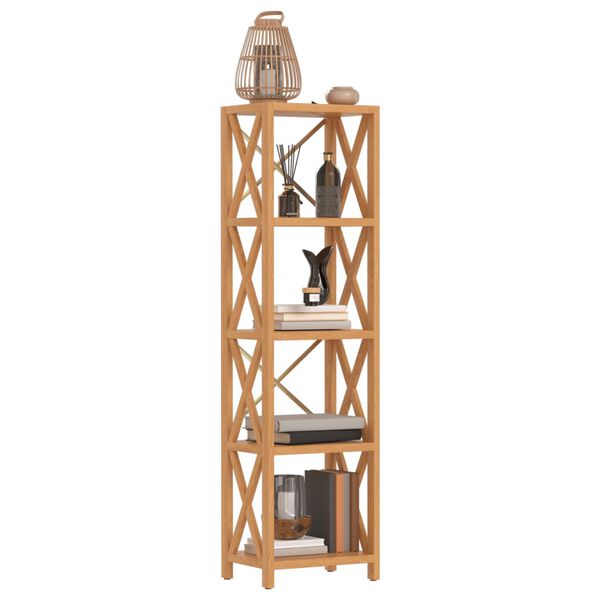 vidaXL Regal mit 5 B&ouml;den 40x30x146 cm Massivholz Eiche