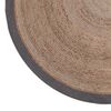LABEL51 Teppich Jute Rund 150 cm Grau