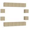 vidaXL 10-tlg. TV-Schrank-Set Sonoma-Eiche Holzwerkstoff