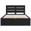 vidaXL Bettrahmen Schwarz 140 x 200 cm Massives Kiefernholz