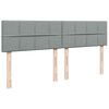 vidaXL Boxspringbett mit Matratze Hellgrau 180x200 cm Stoff