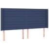 vidaXL Boxspringbett mit Matratze & LED Blau 160x200 cm Stoff