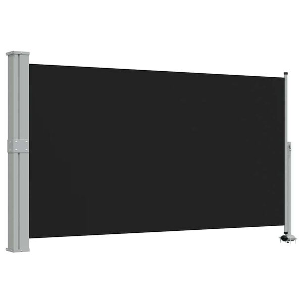 vidaXL Ausziehbare Seitenmarkise 140x300 cm Schwarz