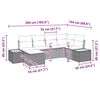 vidaXL Gartensofa-set mit Kissen 6 pcs Beige und Creme Poly Rattan