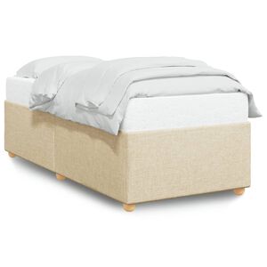 vidaXL Bettgestell ohne Matratze Creme 80x200 cm Stoff