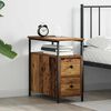 vidaXL Nachttisch mit Schubladen Altholz 30 x 60 x 60 cm Holzwerkstoff