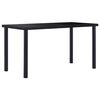 vidaXL Esstisch Schwarz 140 x 70 x 75 cm Hartglas