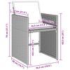 vidaXL Garten Essgruppe 5 pcs Hellgrau Poly-Rattan