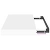 vidaXL Schweberegale 2 Stk. Wei&szlig; 40x23x3,8 cm MDF