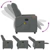 vidaXL Massagesessel Elektrisch Dunkelgrau Stoff