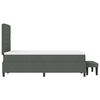 vidaXL Boxspringbett mit Matratze Dunkelgrau 120 x 200 cm Stoff