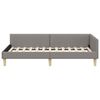 vidaXL Eckbettgestell mit Kopfteil Taupe 80 x 200 cm Stoff