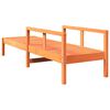 vidaXL Sonnenliege Wachsbraun 199,5x62x55 cm Massivholz Kiefer