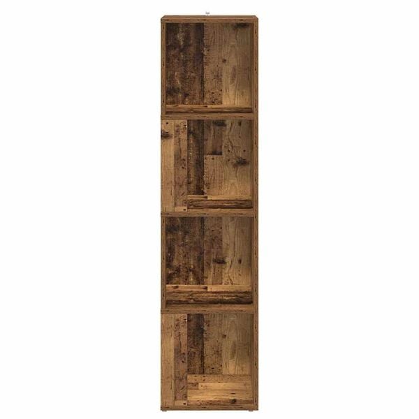 vidaXL Eckregal Altholz-Optik 33x33x132 cm Holzwerkstoff