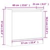 vidaXL Schuhschrank R&auml;uchereiche 60x21x57 cm Holzwerkstoff