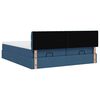 vidaXL Ottoman-Bett mit Matratzen & LEDs Blau 180x200 cm Stoff