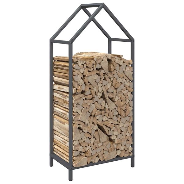vidaXL Brennholzregal Anthrazit 40x25x90 cm Kaltgewalzter Stahl