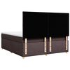 vidaXL Boxspringbett mit Matratze Dunkelbraun 180x200 cm Stoff