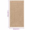 vidaXL Teppich ZIZUR Beige 80x150 cm Jute-Optik Indoor und Outdoor