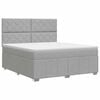 vidaXL Boxspringbett mit Matratze Hellgrau 160 x 200 cm Stoff