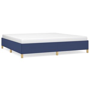vidaXL Bettgestell ohne Matratze Blau 200x200 cm Stoff