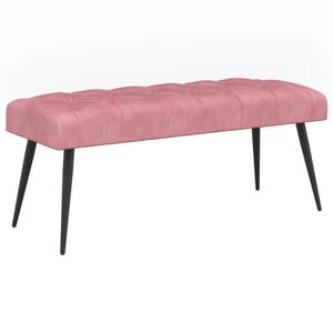 vidaXL Bank mit Knopfheftung Rosa 110 x 40 x 46 cm Samt