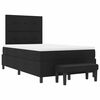 vidaXL Boxspringbett mit Matratze Schwarz 120 x 190 cm Stoff